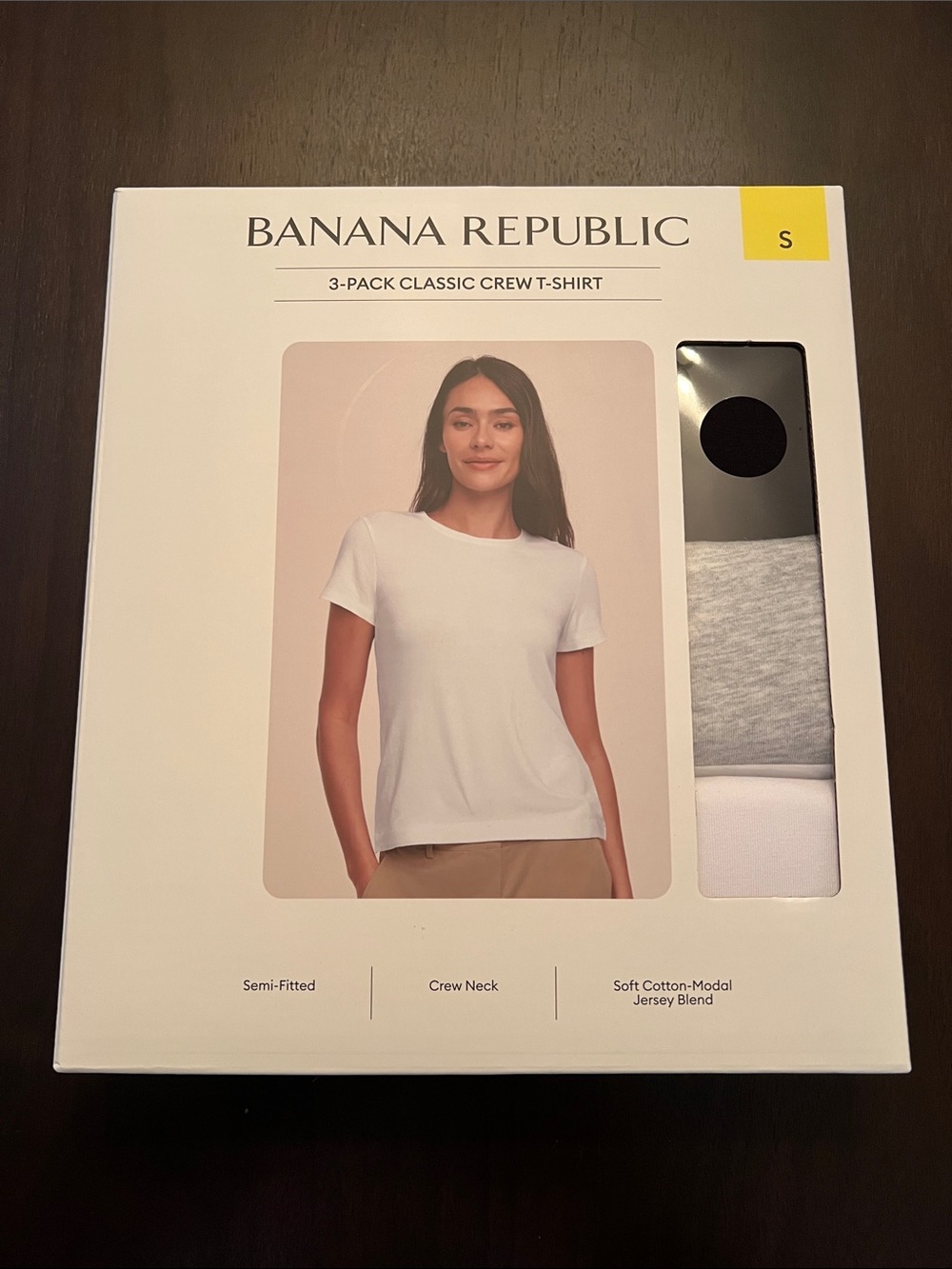 Banana Republic White Short Sleeve Crew Neck Women's Tee - 3-Pack